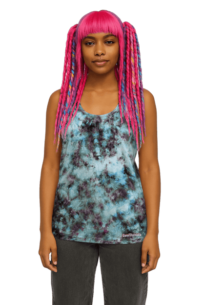 Organic Tie-Dye Women's Tank Top - Alchemist - Artistic Dye Blend - SourThreadz