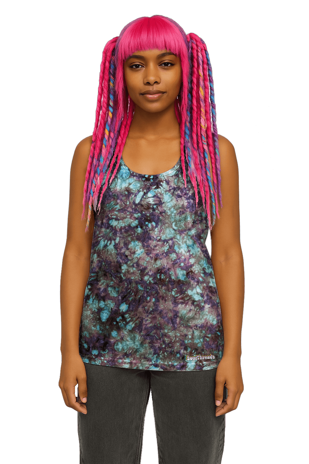 Organic Tie-Dye Women's Tank Top - Intense Alchemist - Retro Vibe - SourThreadz