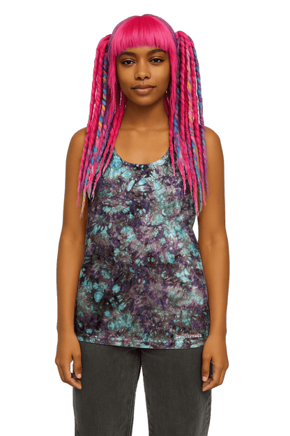 Organic Tie-Dye Women's Tank Top - Intense Alchemist - Retro Vibe - SourThreadz