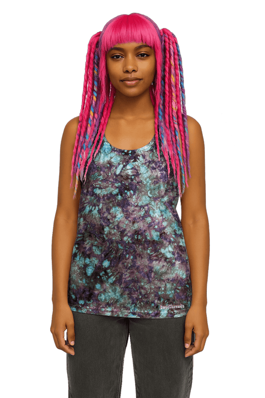 Organic Tie-Dye Women's Tank Top - Intense Alchemist - Retro Vibe - SourThreadz
