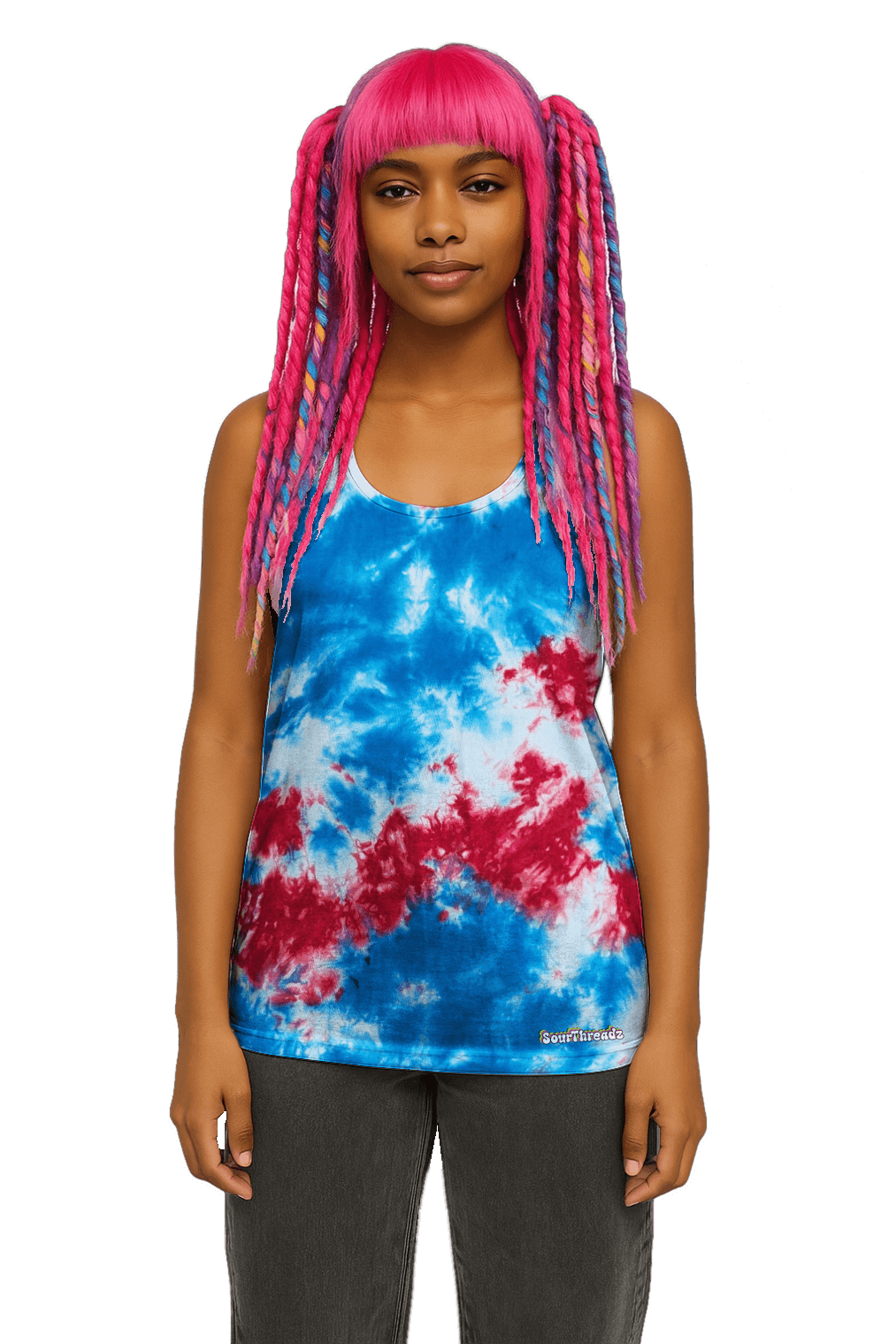 Organic Tie-Dye Women's Tank Top - Patriot - Statement Piece - SourThreadz
