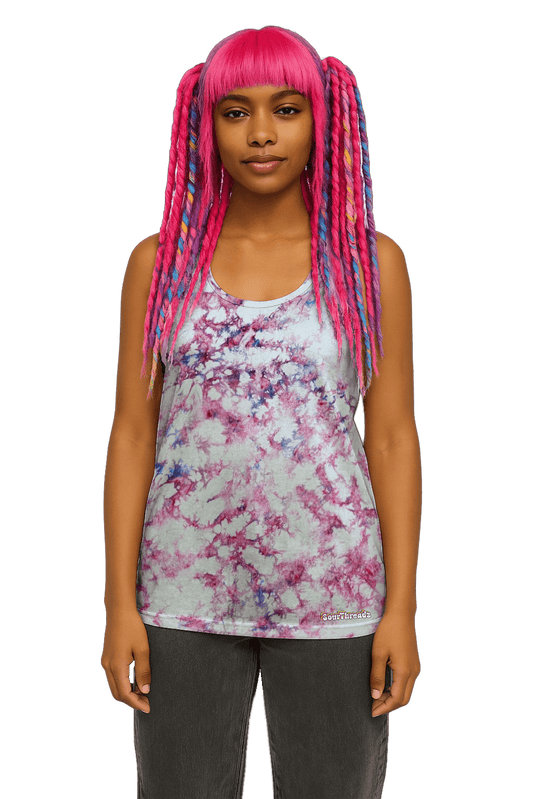 Organic Tie-Dye Women's Tank Top - Pink Camo - Summer Drop - SourThreadz