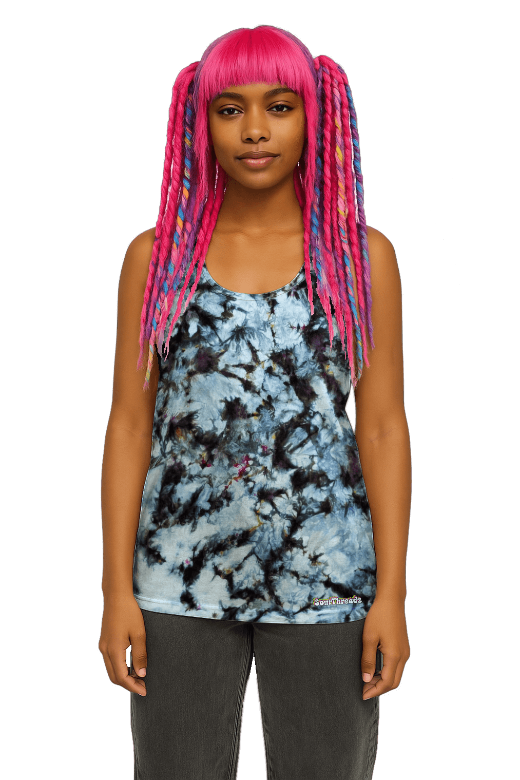 Organic Tie-Dye Women's Tank Top - Shadowmelt - 90’s Grunge - SourThreadz