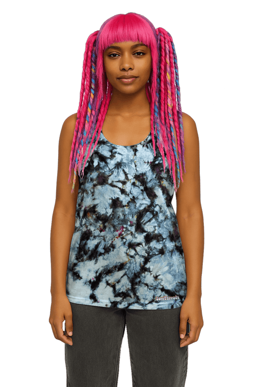 Organic Tie-Dye Women's Tank Top - Shadowmelt - 90’s Grunge - SourThreadz