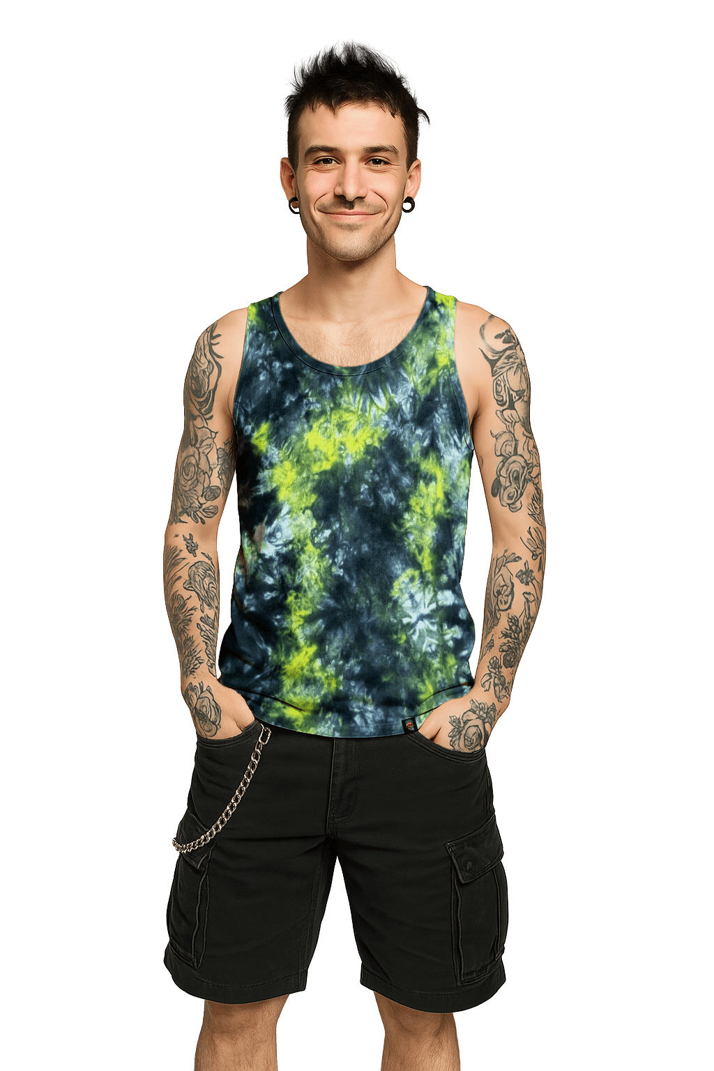 UK Handmade Black Yellow Camo Tie-Dye – Men's, Women's, T-Shirts, Tanks, Polos & More - SourThreadz
