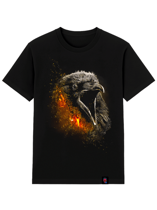 Raven Graphic Tee - Softfeel Heavyweight Organic Cotton - SourThreadz Premium Drop