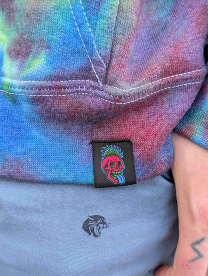 UK Handmade Tie-Dye Hoodie - Fresh Rainbow Hoodie - SourThreadz