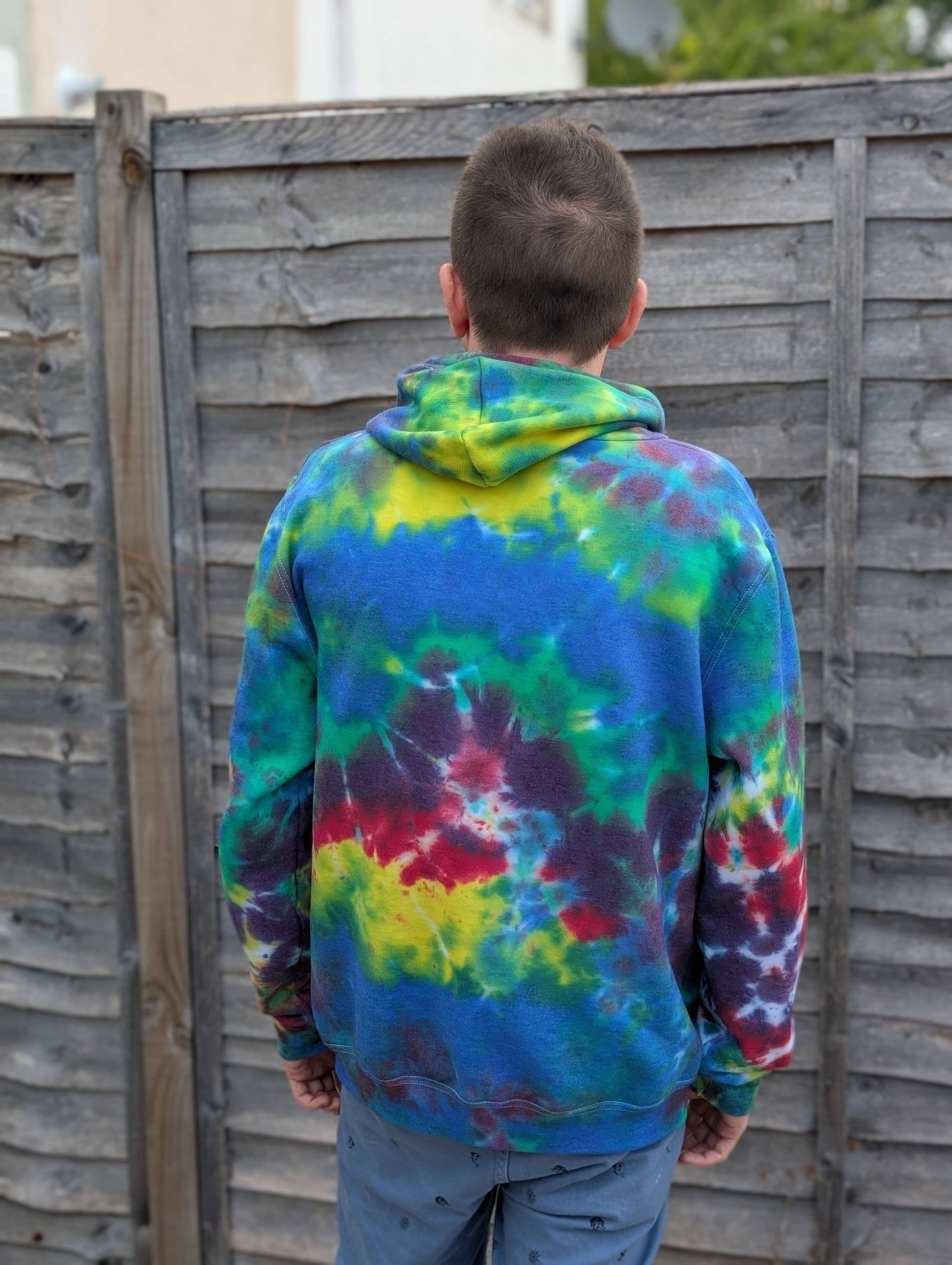 UK Handmade Tie-Dye Hoodie - Fresh Rainbow Hoodie - SourThreadz