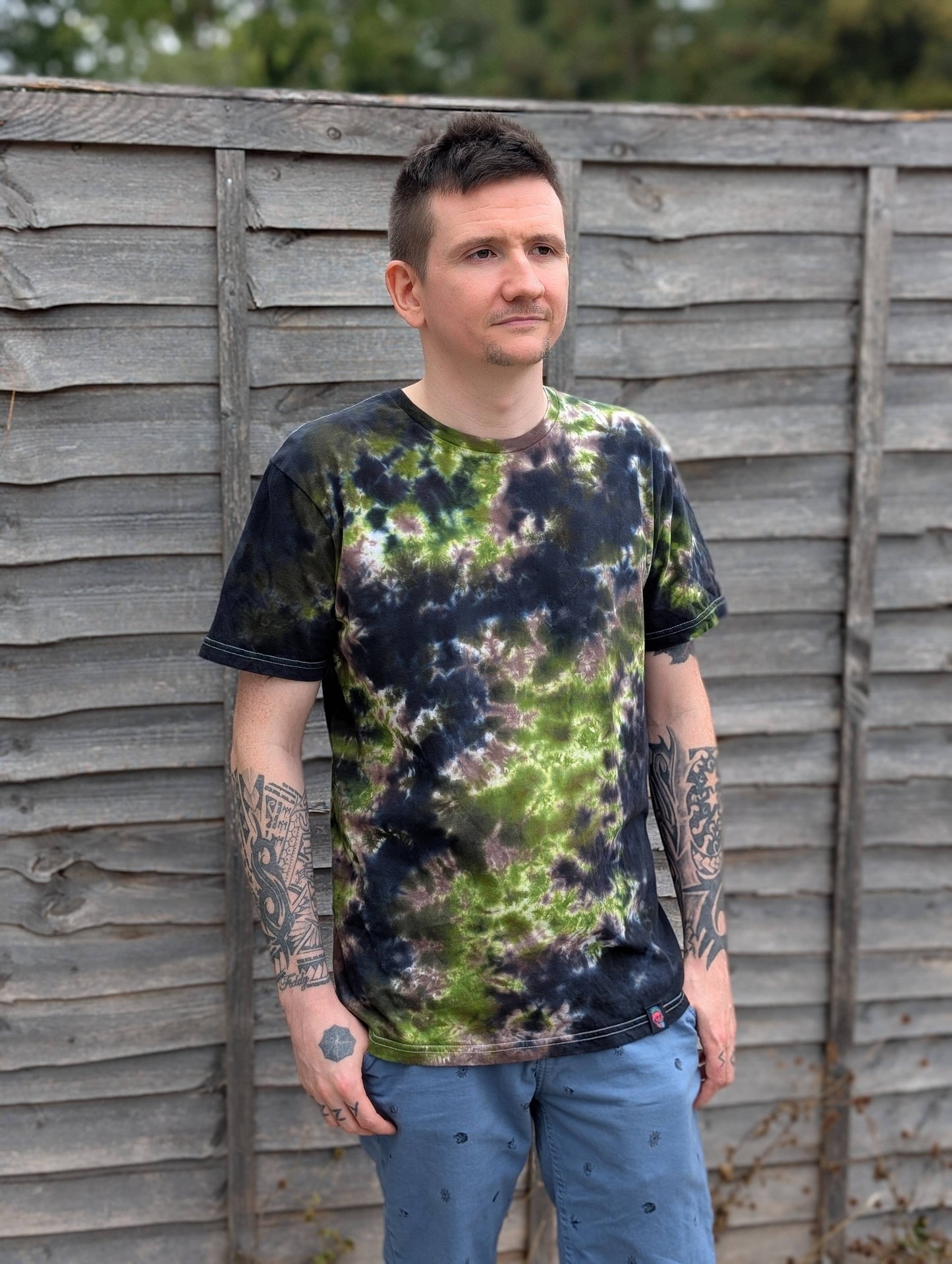 Tie-Dye Men's T-Shirt - Dark Forest Camo - SourThreadz