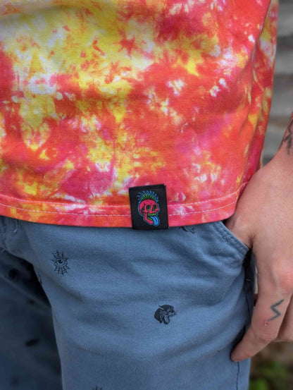 Tie-Dye Men’s T-Shirt - Yellow & Pink  - Hollywood Vibes - SourThreadz