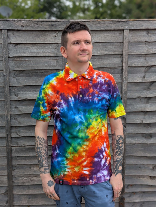 Tie-Dye Organic Polo - Heat Stroke  - Alternative Business Wear - SourThreadz