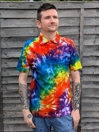 Tie-Dye Organic Polo - Heat Stroke  - Alternative Business Wear - SourThreadz