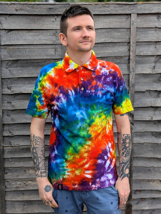 Tie-Dye Organic Polo - Heat Stroke  - Alternative Business Wear - SourThreadz