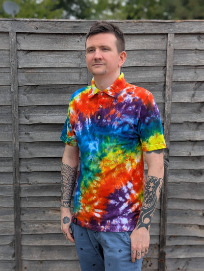 Tie-Dye Organic Polo - Heat Stroke  - Alternative Business Wear - SourThreadz