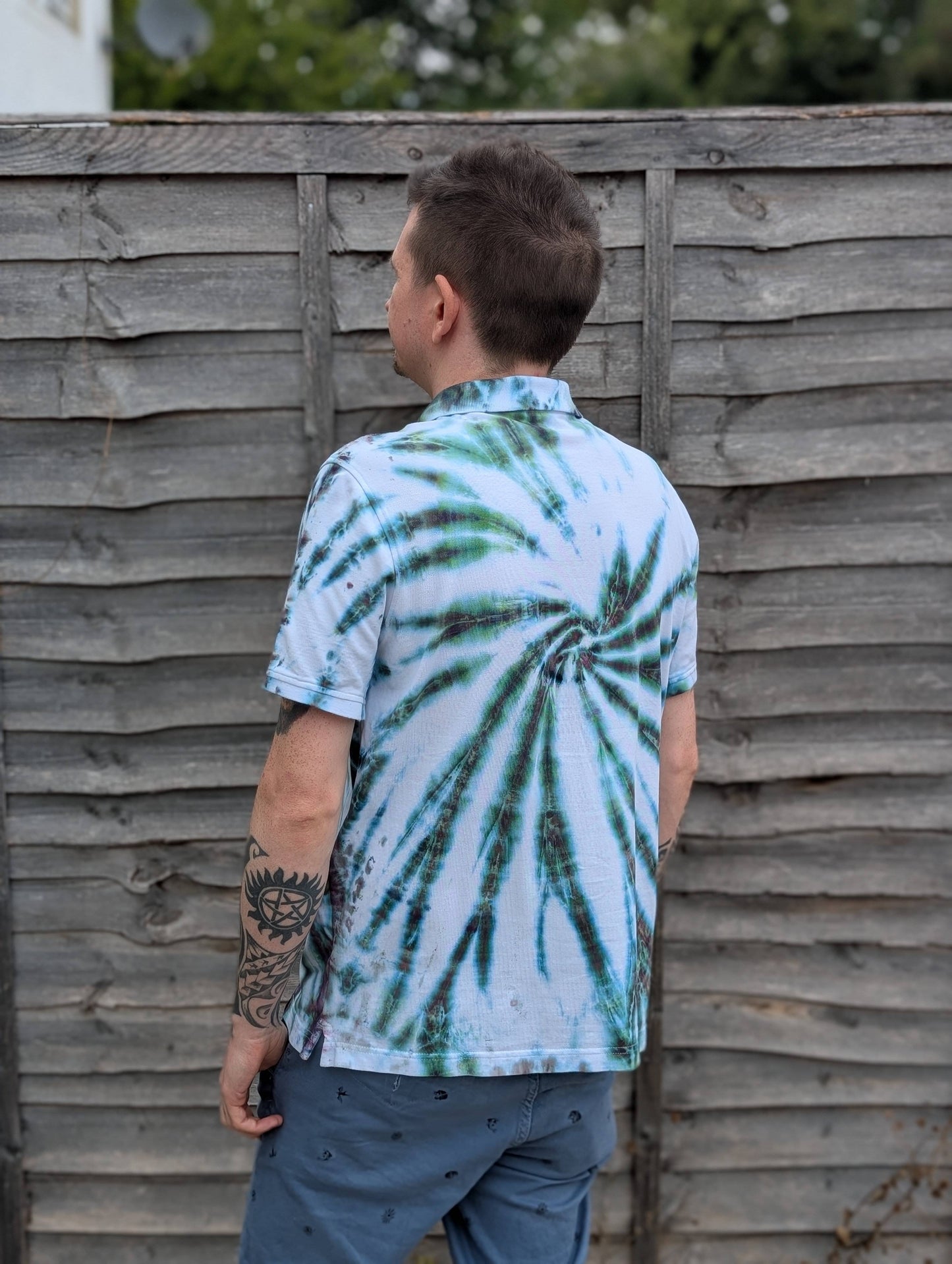 Tie-Dye Organic Polo - Alchemist Spiral  - Alternative Business Wear - SourThreadz