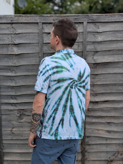 Tie-Dye Organic Polo - Alchemist Spiral  - Alternative Business Wear - SourThreadz