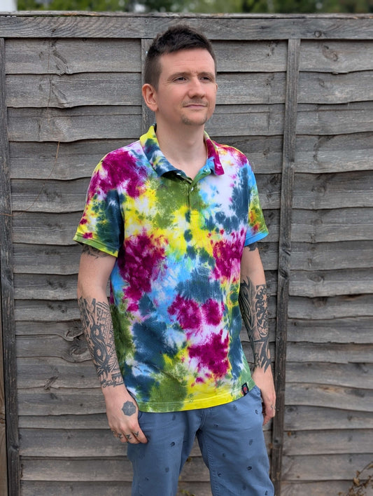 Tie-Dye Organic Polo - Emotions  - Alternative Business Wear - SourThreadz