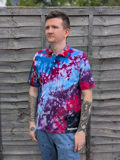 Tie-Dye Organic Polo - Ice & Fire - Alternative Business Wear - SourThreadz