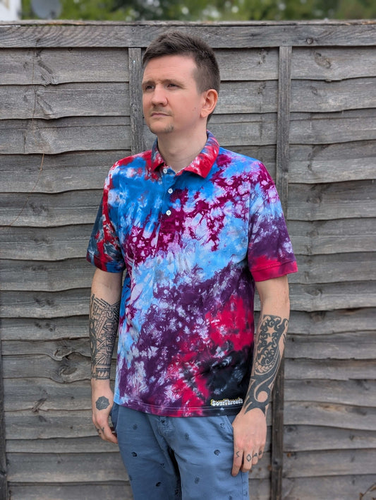 Tie-Dye Organic Polo - Ice & Fire - Alternative Business Wear - SourThreadz
