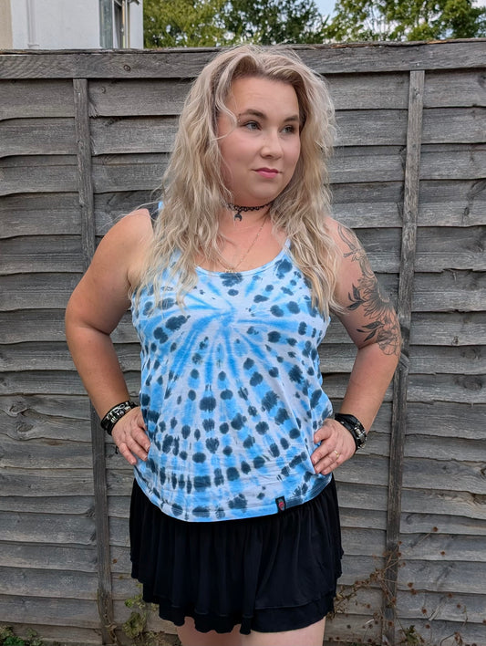 UK Handmade Teal Blue Spiral Tie-Dye – T-Shirts, Tanks, Polos & More / Men's,Women's & Kids - SourThreadz