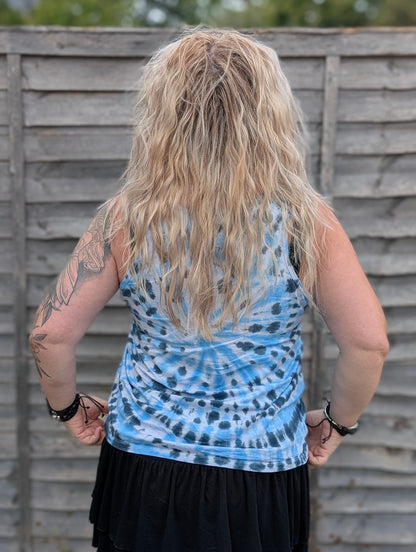 UK Handmade Teal Blue Spiral Tie-Dye – T-Shirts, Tanks, Polos & More / Men's,Women's & Kids - SourThreadz