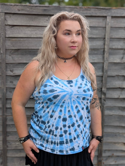 UK Handmade Teal Blue Spiral Tie-Dye – T-Shirts, Tanks, Polos & More / Men's,Women's & Kids - SourThreadz