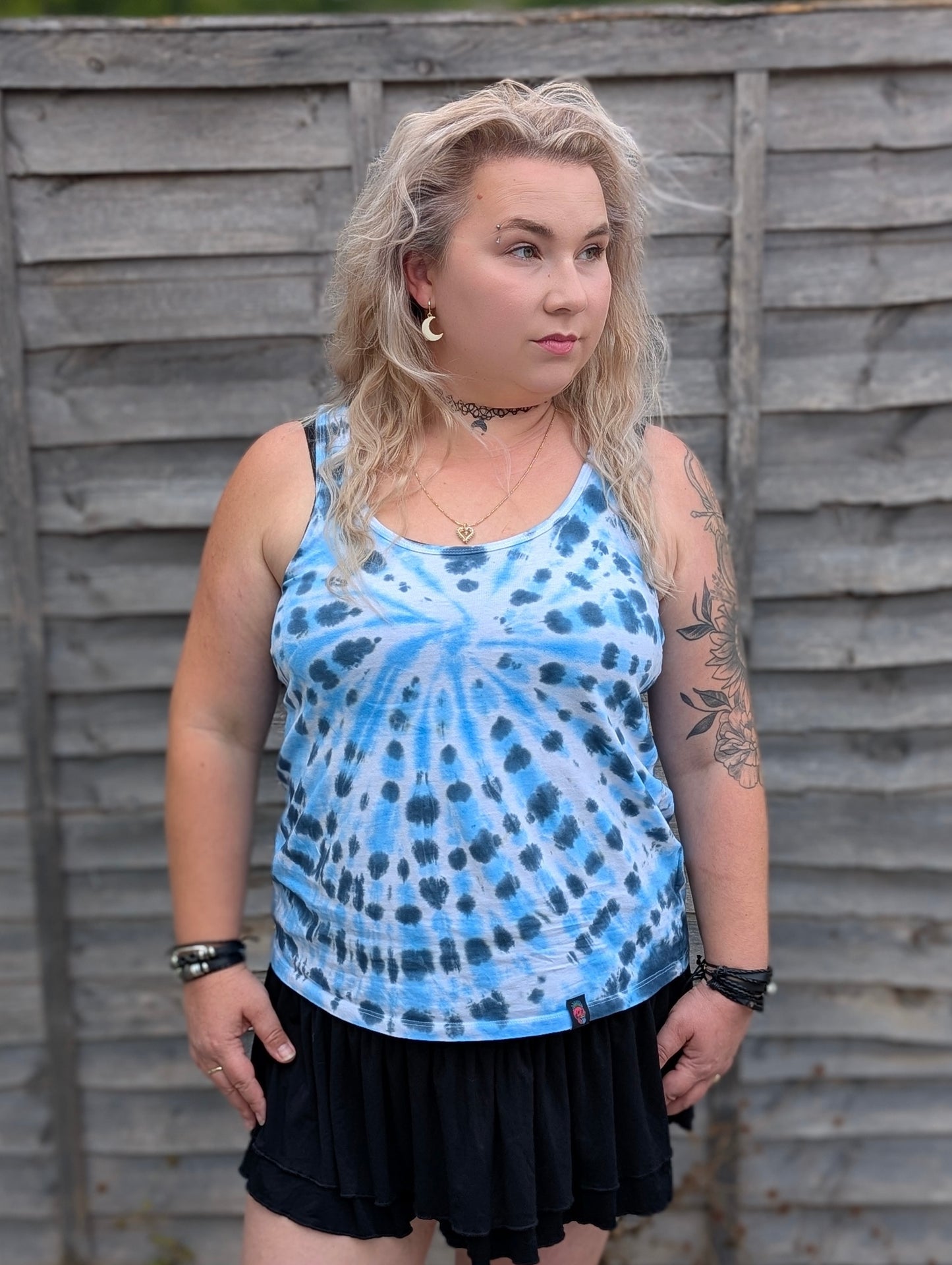 UK Handmade Teal Blue Spiral Tie-Dye – T-Shirts, Tanks, Polos & More / Men's,Women's & Kids - SourThreadz