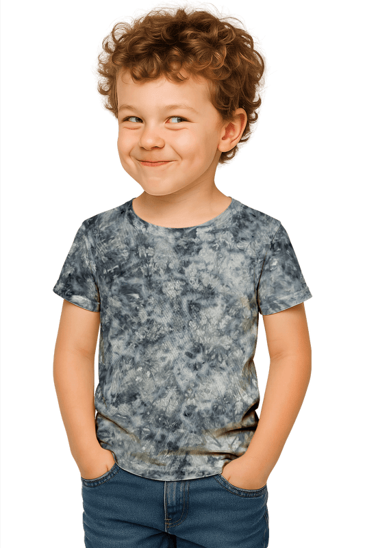 Tie-Dye Kids & Teens T-Shirt - Pastel Grey - Minimalist Style - SourThreadz