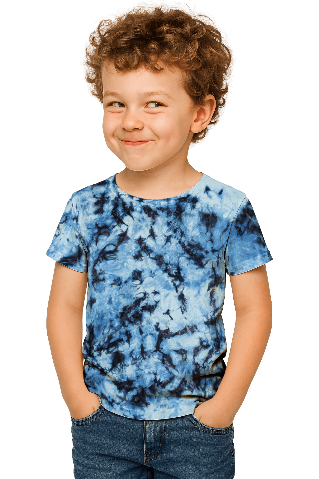 Tie-Dye Kids & Teens T-Shirt - Blue Camo - Urban Style - SourThreadz