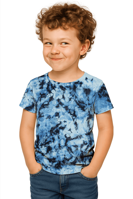 Tie-Dye Kids & Teens T-Shirt - Blue Camo - Urban Style - SourThreadz