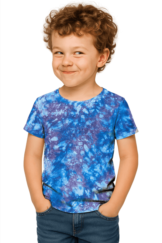 Tie-Dye Kids & Teens T-Shirt - Blue Lavender - Alternative Vibes - SourThreadz