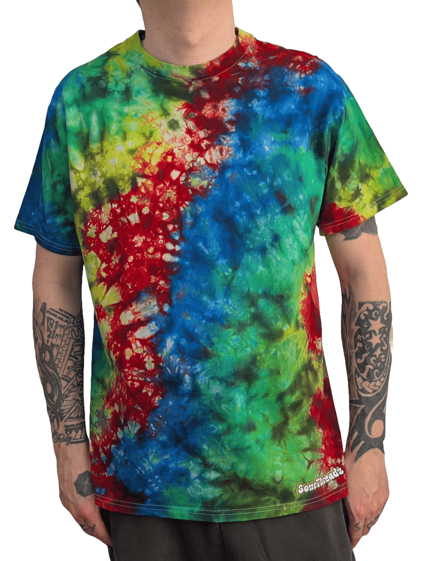 Toxic Rainbow Tie-Dye T-shirt - Men's Unisex Heavyweight - SourThreadz