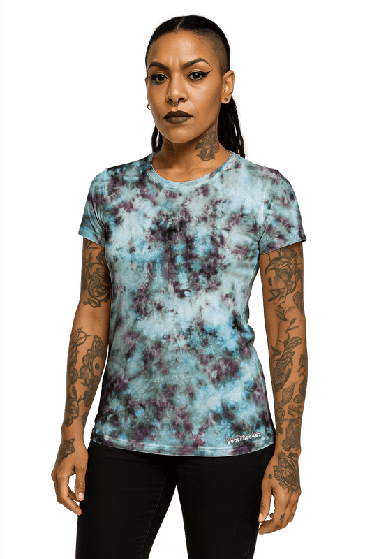 Tie-Dye Women's Fitted T-Shirt - Alchemist - Artistic Dye Blend - SourThreadz