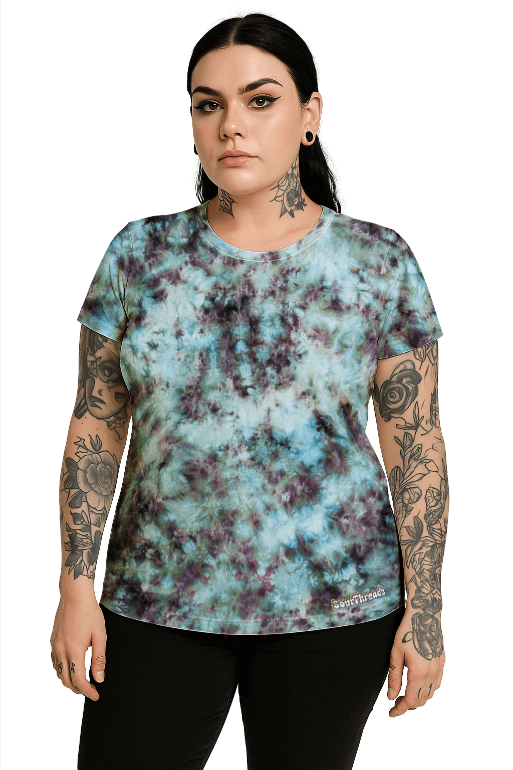 Tie-Dye Women's Fitted T-Shirt - Alchemist - Artistic Dye Blend - SourThreadz