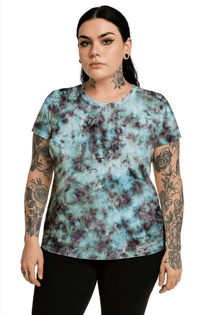 Tie-Dye Women's Fitted T-Shirt - Alchemist - Artistic Dye Blend - SourThreadz