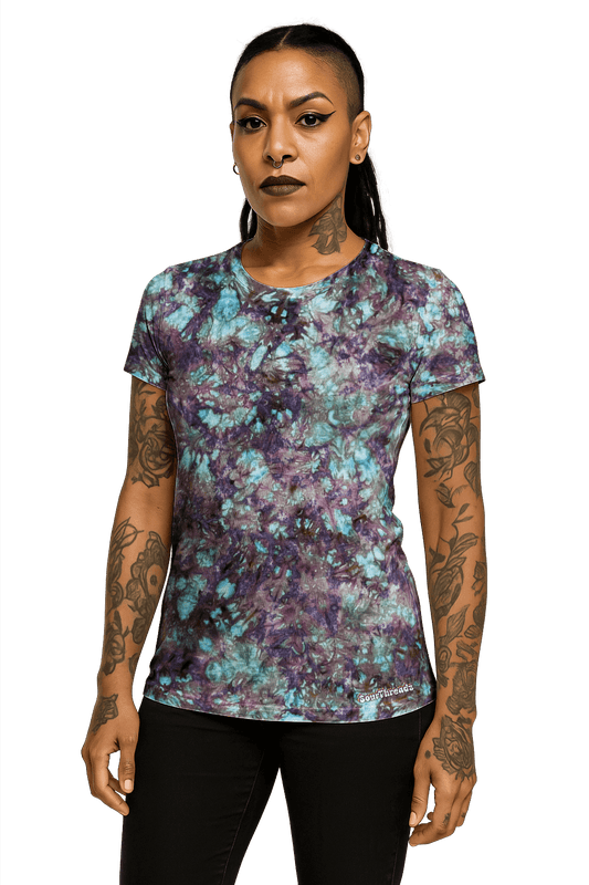 Tie-Dye Women's Fitted T-Shirt - Intense Alchemist - Retro Vibe - SourThreadz