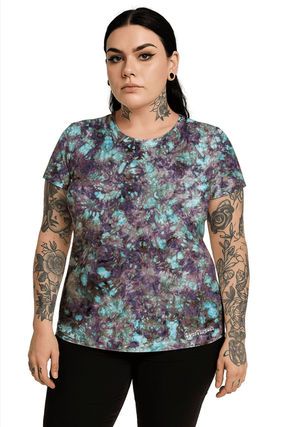 Tie-Dye Women's Fitted T-Shirt - Intense Alchemist - Retro Vibe - SourThreadz
