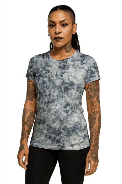 Tie-Dye Women's Fitted T-Shirt - Pastel Grey - Minimalist Style - SourThreadz