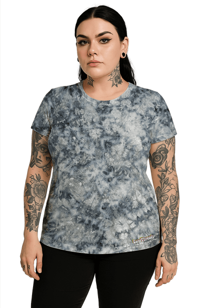 Tie-Dye Women's Fitted T-Shirt - Pastel Grey - Minimalist Style - SourThreadz