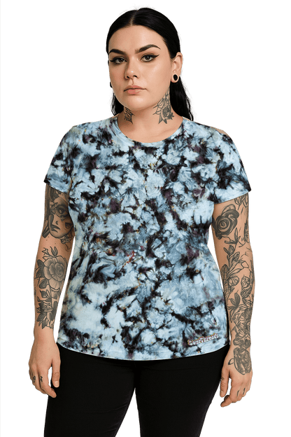Tie-Dye Women's Fitted T-Shirt - Shadowmelt - 90’s Grunge - SourThreadz