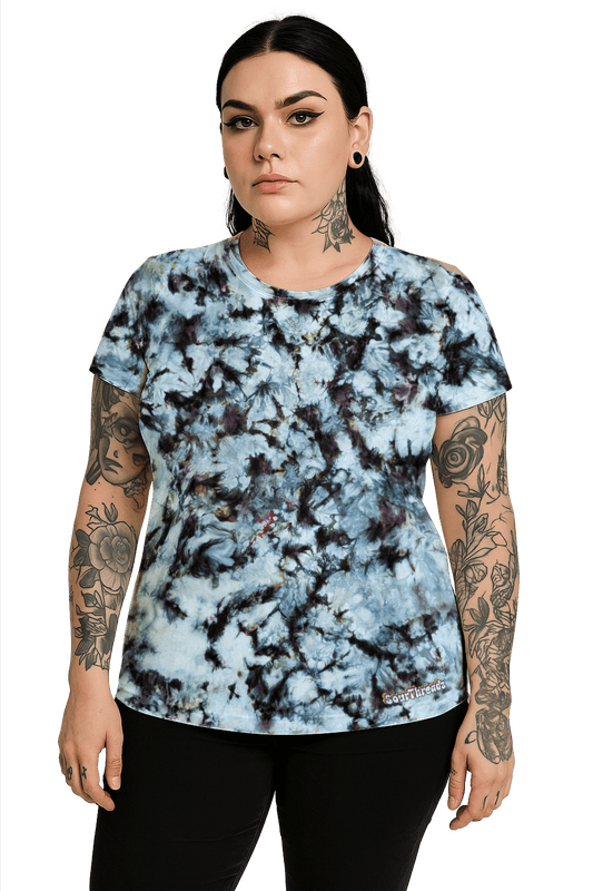 Tie-Dye Women's Fitted T-Shirt - Shadowmelt - 90’s Grunge - SourThreadz