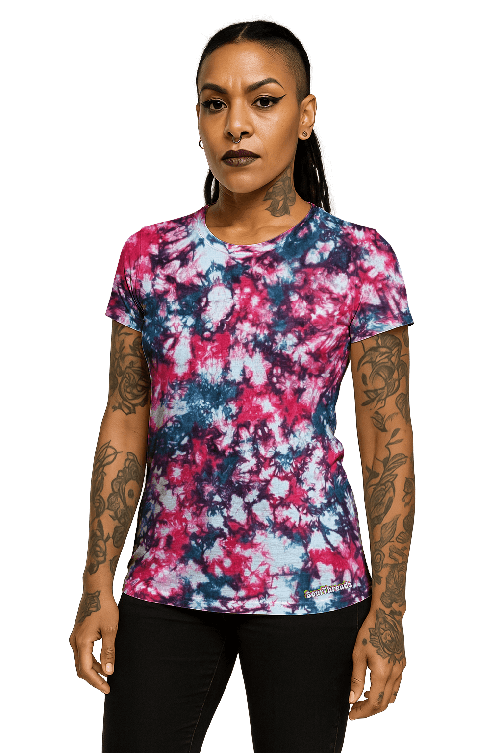 UK Handmade Teal Hibiscus Camo Tie-Dye – Men's, Women's, T-Shirts, Tanks, Polos & More - SourThreadz