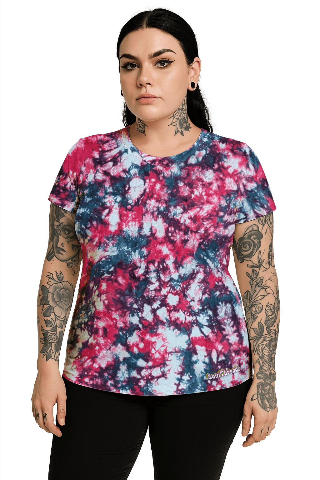 UK Handmade Teal Hibiscus Camo Tie-Dye – Men's, Women's, T-Shirts, Tanks, Polos & More - SourThreadz