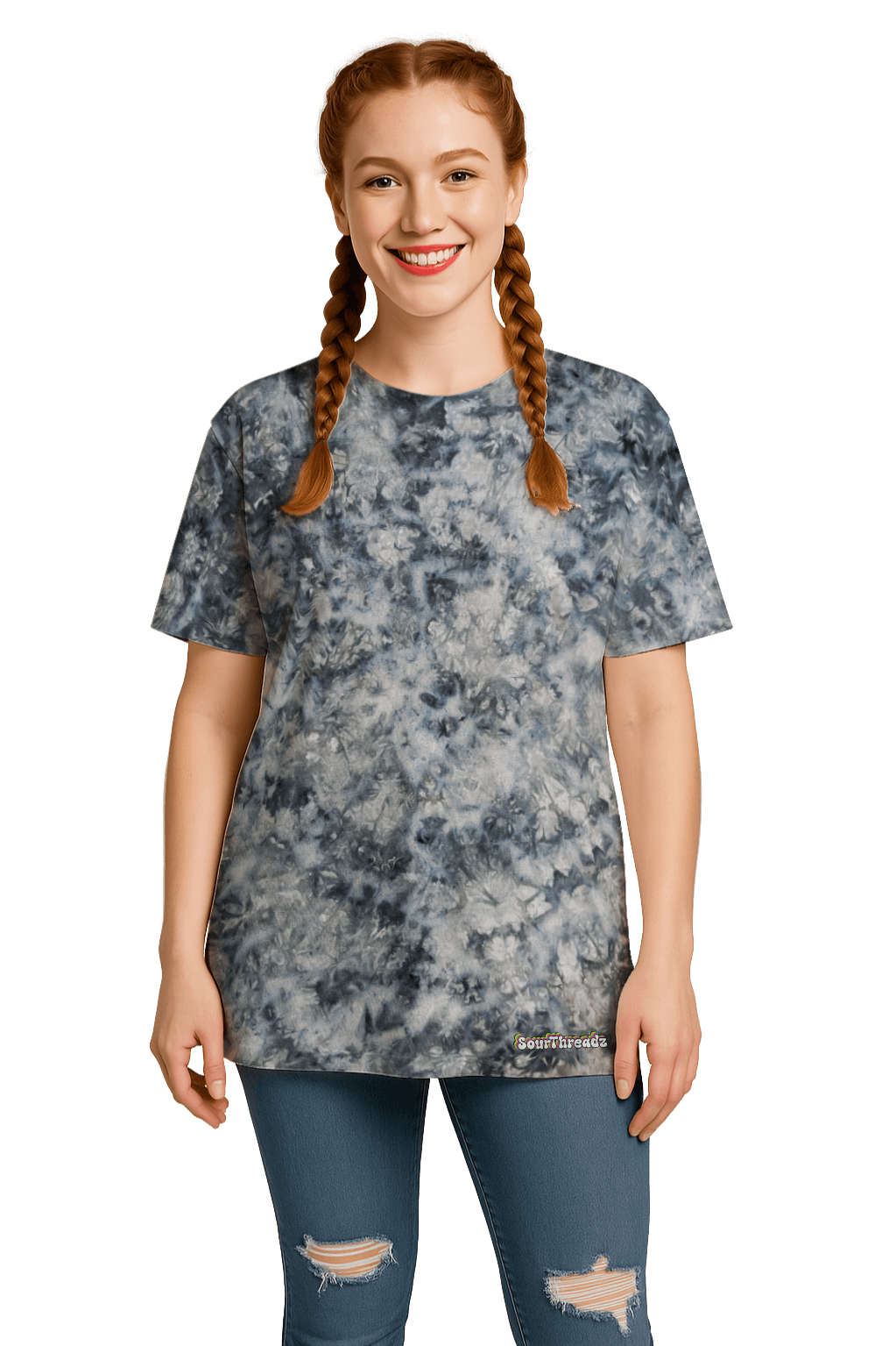 Tie-Dye Women’s Relaxed T-Shirt - Pastel Grey - Minimalist Style - SourThreadz