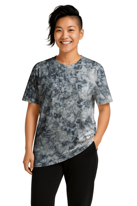 Tie-Dye Women’s Relaxed T-Shirt - Pastel Grey - Minimalist Style - SourThreadz
