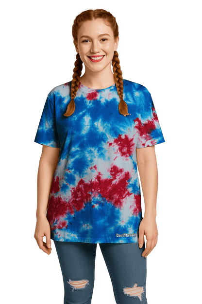 Tie-Dye Women’s Relaxed T-Shirt - Patriot - Statement Piece - SourThreadz