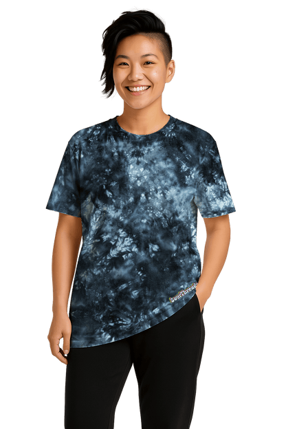 Tie-Dye Women’s Relaxed T-Shirt - Black Void - Dark Aesthetic - SourThreadz