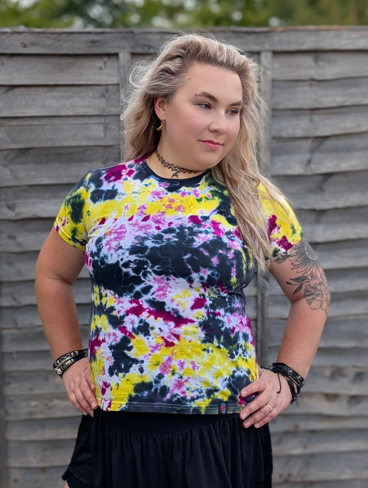 UK Handmade Yellow Black Magenta Tie-Dye – T-Shirts, Tanks, Polos & More / Men's,Women's & Kids - SourThreadz