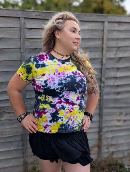 UK Handmade Yellow Black Magenta Tie-Dye – T-Shirts, Tanks, Polos & More / Men's,Women's & Kids - SourThreadz