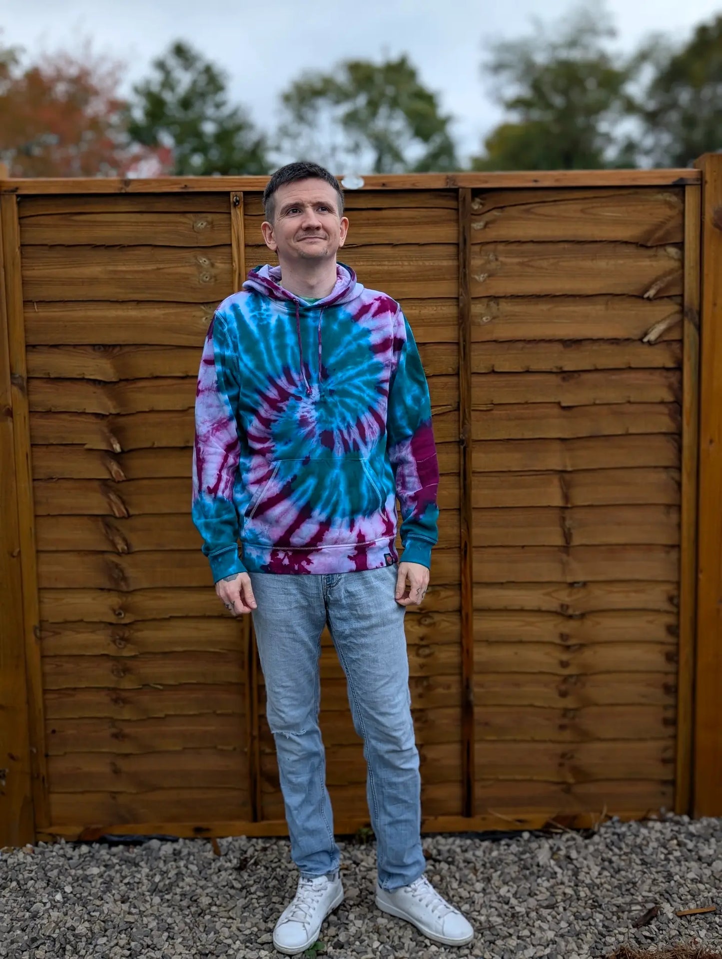 Aqua Galactica Organic Tie-Dye Hoodie/Sweatshirt | Handmade by SourThreadz